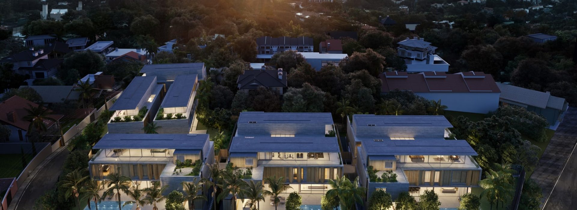 Perspectiva artística da vista aérea do Villas Cidade Jardim