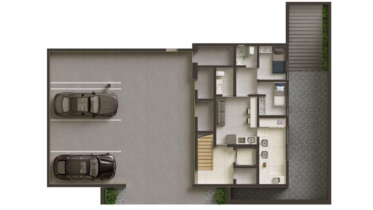 Planta da Garagem/Área de Serviço da tipologia A